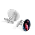 thumbnail image 3 of Flamingo Men's Stainless Steel Shirt Cufflinks Set for Formal Attire - Ideal for Business Meetings and Special Occasions, 3 of 6
