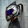 thumbnail image 4 of Casco integral para motocicleta, casco de carreras, casco de motocross, todoterreno, casco de motociclista, trenzas de individualidad, cuernos, 4 of 5