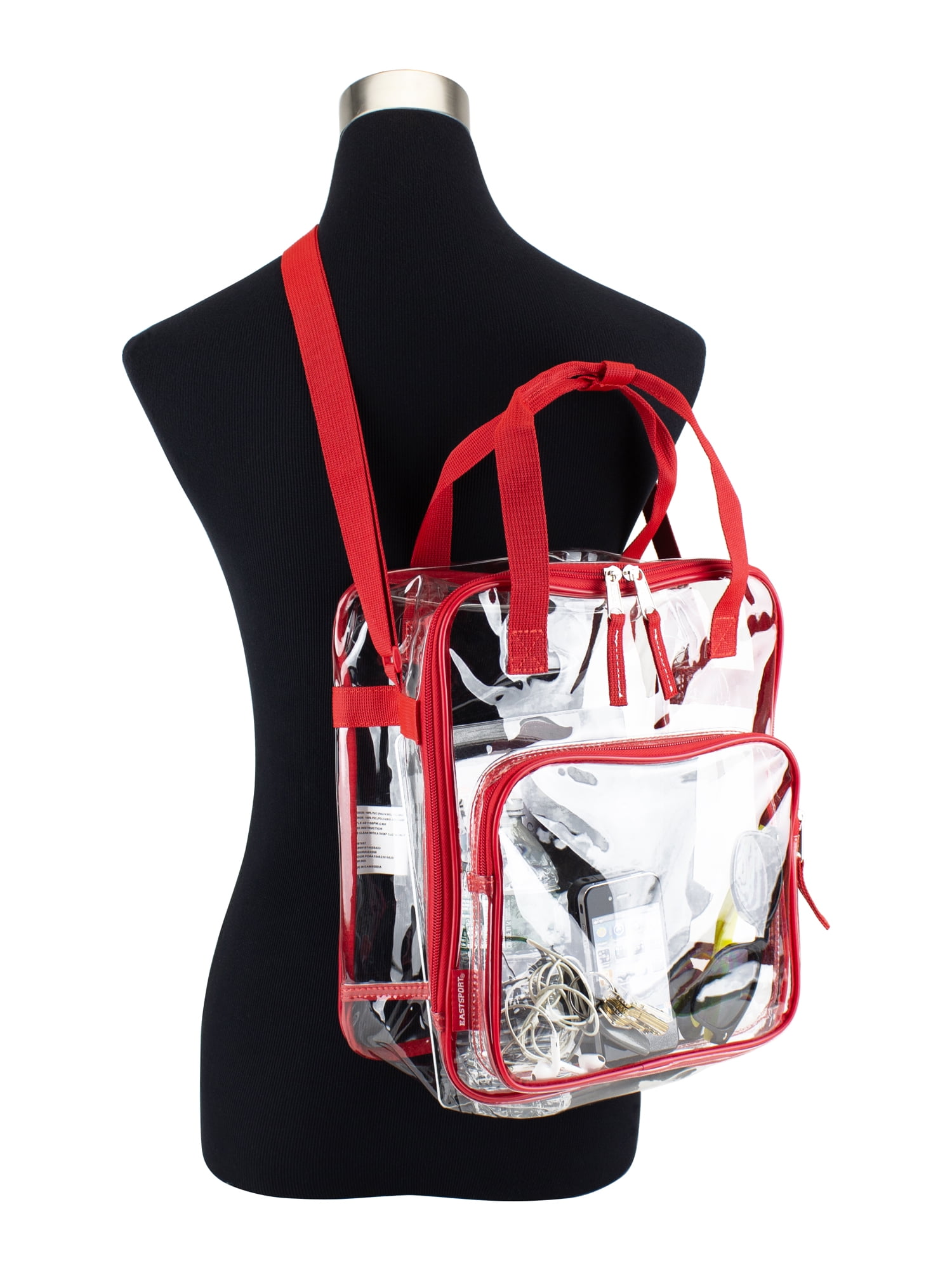 Eastsport Unisex Clear Double Handle Stadium Approved Tote,