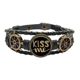 thumbnail image 1 of Beso mi oro cotizacion handwrite Pulsera marina tejida en cuero, 1 of 4