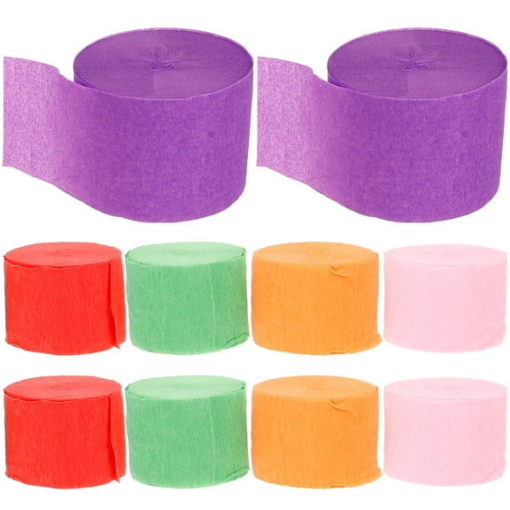 MLINS 10 Rolls of Crepe Paper Streamers Party Decorative Streamers Paper Birthday Party Decoration