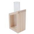 thumbnail image 3 of Florero de vidrio Bling Bling hidropónico con soporte de madera, 3 of 14