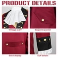 thumbnail image 4 of Alaiyaky George Costume Historical Halloween Costume Musical Uniform with Jacket, Pants, Hat, Ascot, Gloves, Wig, Bow Tie for Halloween DressUp Party, 4 of 6