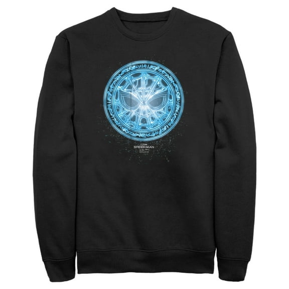 Men's Marvel Spider-Man: No Way Home Blue Spidey Rune Sweatshirt Black Large