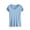 Light Blue, variant on Bixock Pajamas Tops for Women Sleep Top Short Sleeve V Neck Slim Stretch Light Daily Indoor Loungewear Blouse Women Clothings