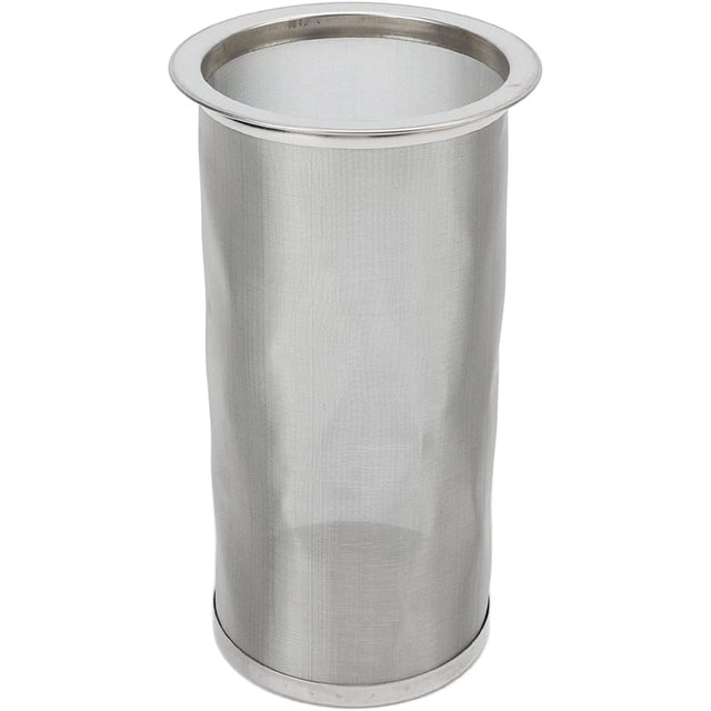 Stainless Steel Reusable Wide Mouth Mesh Cylindrical Filter Cold Brew Coffee Filter Coffee Filter Device Coffee Machine Accessories (8 * 15cm)