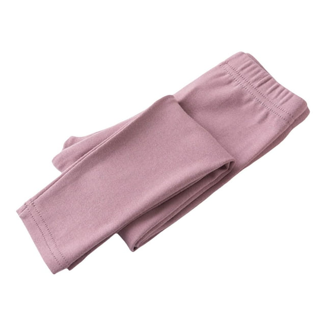 Little Girls Pants Spring Fall Solid Color Warm Elastic Waist Pants for Kids Pantalon Pour Filles Size 5-6T