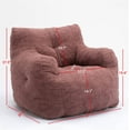 thumbnail image 2 of FFH Beanbags Bean Bag Chair, Comfy Leisure Sofa Chair for Living Room, Red Teddy, 2 of 9