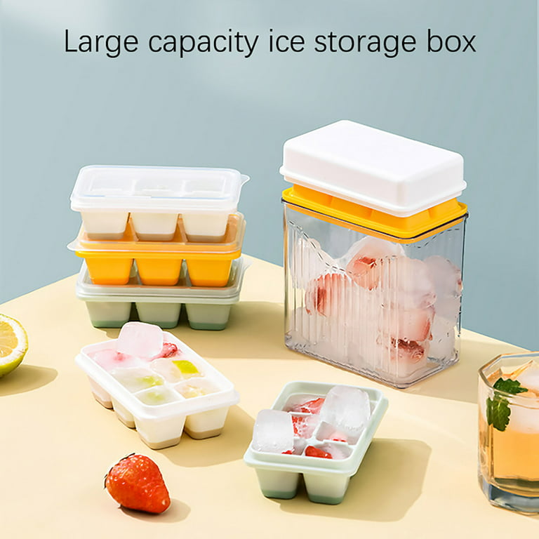 Xmmswdla Big Ice Cube Trays Summer Home Ice-Block-Mold Refrigerator Homemade Ice Block Box Food Grade Silicone Ice Cube Trays B