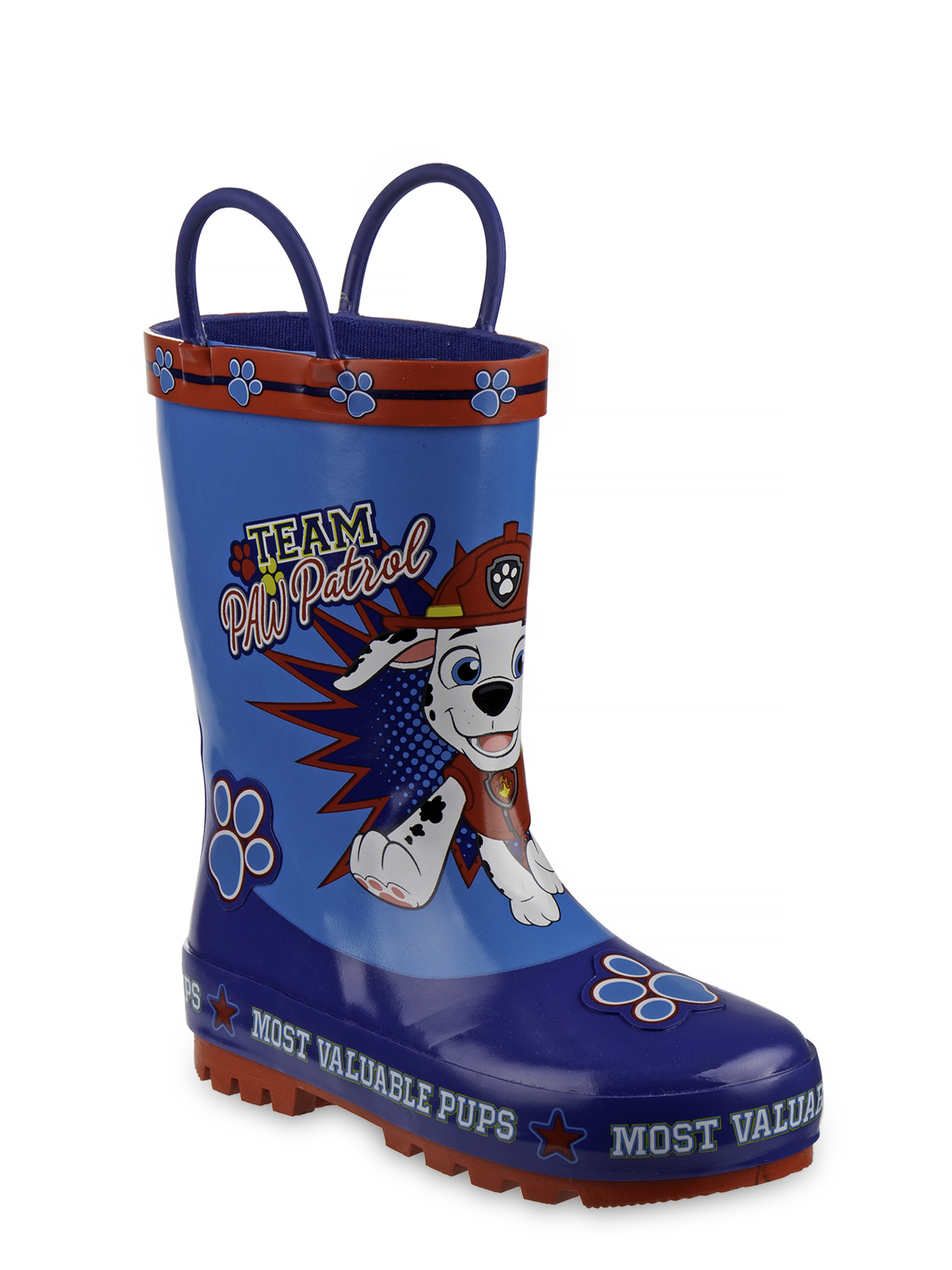 Paw Patrol Boys' Pull-On Rain Boots - Blue, 7/8 Toddler