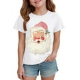 thumbnail image 4 of Ulanda Merry Christmas Shirt for Kids Toddler Boys Girls T-Shirts Short Sleeve Holiday Tee Xmas Gift Tops (White, 2-3 Years), 4 of 6