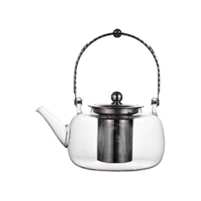 Thickened Glass Teapot Transparent Teapot Filter Teapot Home Heat- Flower Teapot