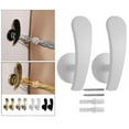thumbnail image 3 of 2 Pieces Curtain Holdbacks Drapery Tieback Hooks for Drapery Decorative Wall White, 3 of 6