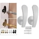 thumbnail image 3 of 2 ganchos modernos para sujetar cortinas, accesorios para cortinas de oficina. Blanco, 3 of 6