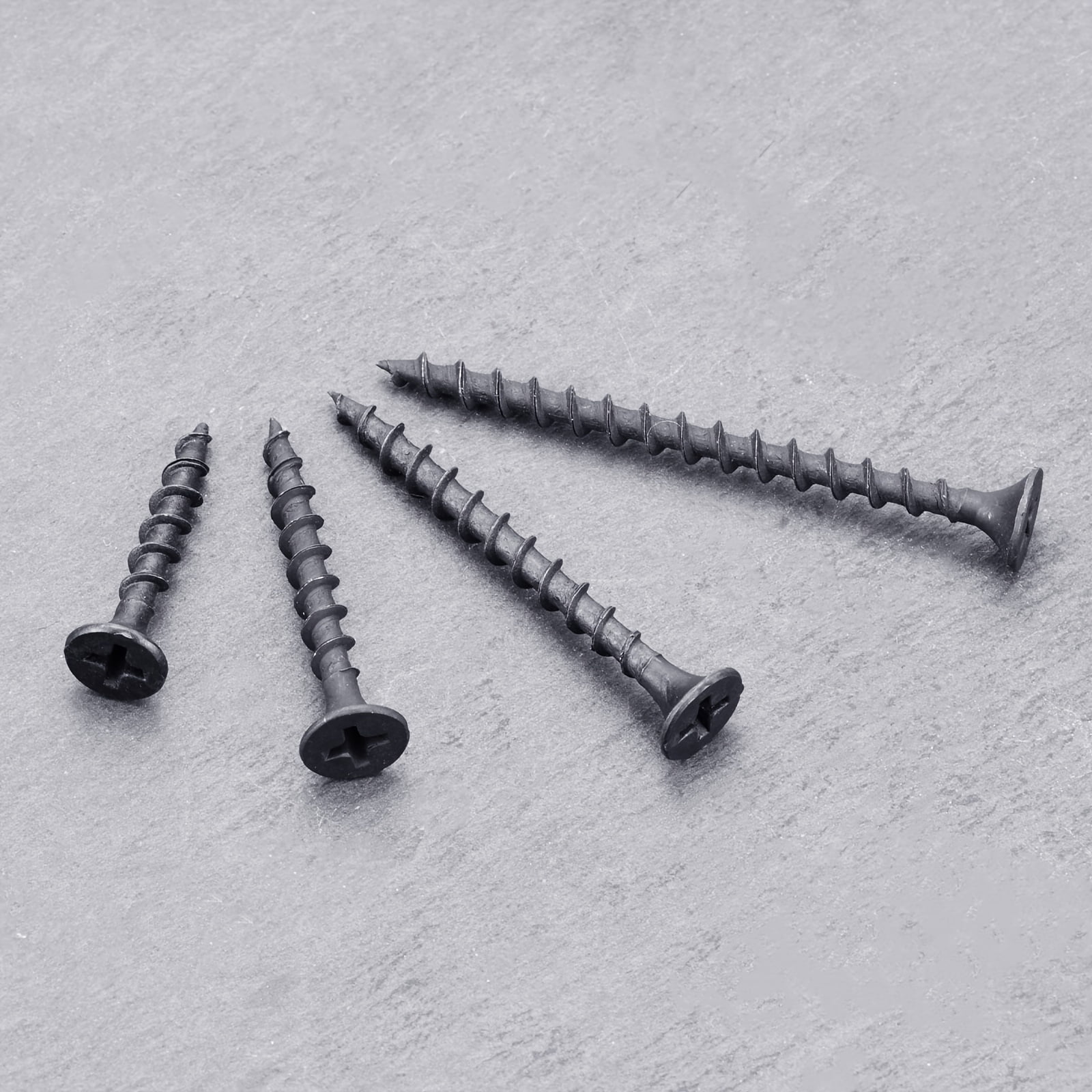 4.5lb #6 Drywall Screws, #2 Phillips Bugle Head, Coarse Thread Sharp Point, Black, Wood Screws