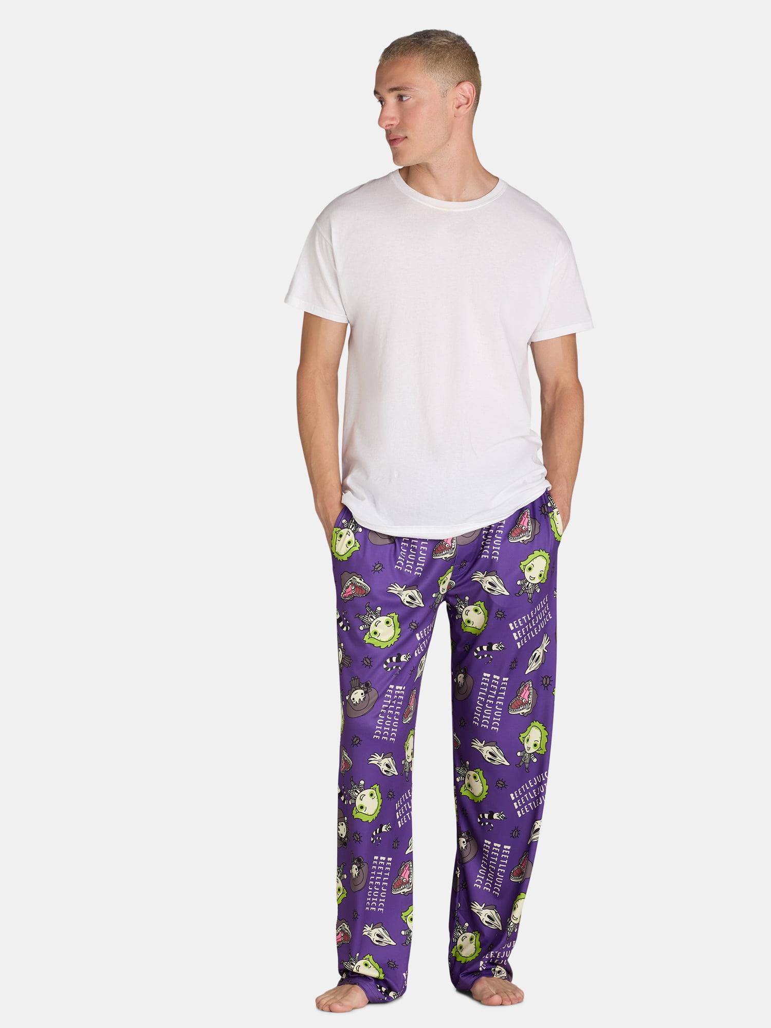 Beetlejuice Men's and Big Men’s Print Pajama Pants, Sizes S-2XL