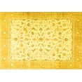 thumbnail image 1 of Ahgly Company Machine Washable Indoor Rectangle Persian Yellow Traditional Area Rugs, 4' x 6', 1 of 4