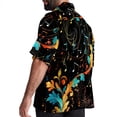 thumbnail image 3 of Note Men's Short Sleeve Casual Printed Button Down Beach Shirts, 3 of 6