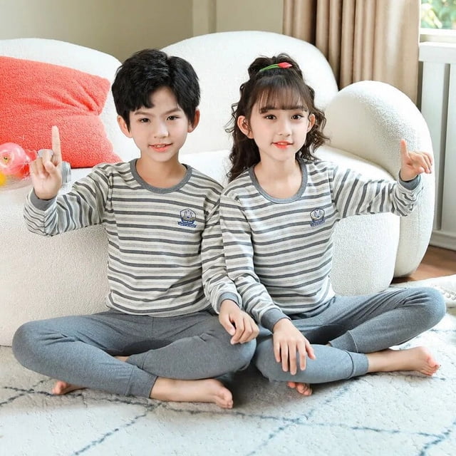 Pijamas de algodón para niños, ropa de dormir para niños de 2, 4, 5, 6, 7, 8, 9, 10, 11, 12, 13 y 14 años, color verde