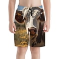 thumbnail image 2 of Cauagu Countryside Flower Cow Print Swim Trunks for Men,Youth Boys Swim Shorts Compression Liner Beach Shorts Boys' Swimming Shorts 7-20 Years Bathing Suit-Large, 2 of 7
