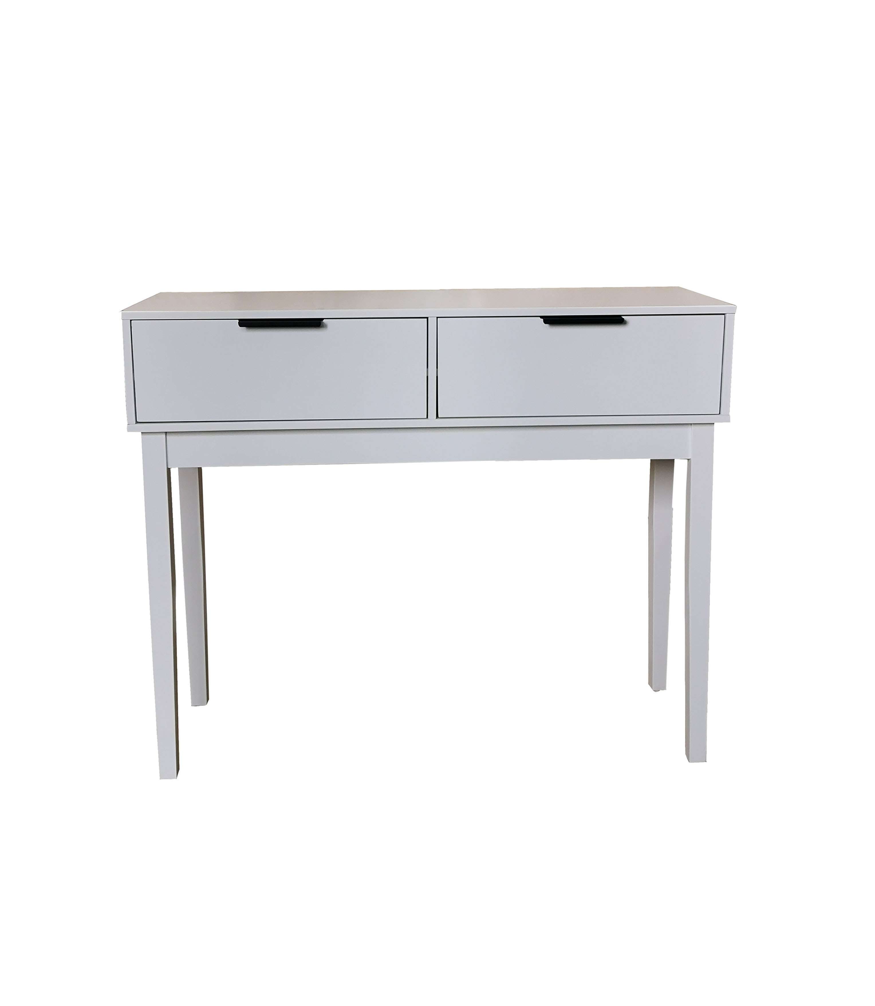 Kings Brand Furniture Modern Console Entryway Table with 2 Storage Drawers, White