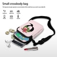 thumbnail image 6 of HELLHERO Rose Letter Pattern Design Double Zipper Shoulder Purse for Women, Travel Daily Use, 6 of 6