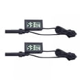 thumbnail image 1 of 2pcs Hygrometer Thermometer, Lcd Digital Thermometer Humidity Gauge W/probe For Reptile Incubator Plant Greenhouse Cars Home Office, 1 of 5