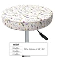 thumbnail image 4 of Lsque Purple Flower Rabbit Round Bar chair cushion covers Velvet Fabric Premium Comfort Protects from Scratches and Stains for 14-17 Inch Chair- 12 inch, 4 of 7