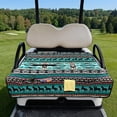 thumbnail image 2 of Yuyamidu Green Golf Cart Seat Covers Southwest Aztec Horse Replacement Seat Cover with 4 Front Pockets Portable Golf Cart Seat Towel Blanket for Club Car Travel Sports, 2 of 8
