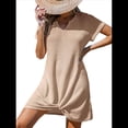 thumbnail image 1 of Vestido Informal con Cuello en V y Protección Solar, Color Caqui, Talla XL, 1 of 6