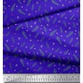 thumbnail image 3 of Soimoi Tissu polyesterGeorgette Bleu Feuilles Imprimées 1 Yard 42 Pouces de Large, 3 of 3