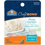 Elmer's Black Self-Stick Photo Corners, 250 Count