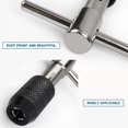 thumbnail image 4 of 6 Pcs Adjustable T-Handle Tap Wrench Set, Ratchet Tap Holder Wrench with 5Pcs Metric M3 M4 M5 M6 M8 Machine Screw Taps Set T Type Thread Tapping Tool, 4 of 5