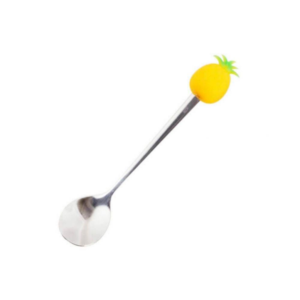 Promotions! Cute Fruit Shaped Coffee Spoon Fruit Fork Long Handle Ice