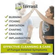 Terrasil Antifungal Soap Bar, Medicated Body Cleansing Bar with Clinically Proven Clotrimazole Plus Natural Moisturizing Ingredients (75g, 3 Pack)