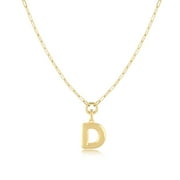 Jewelry Atelier Gold-Filled Initial Necklace for Women – Layered Initial Necklace with A-Z Pendant – 14k Gold-Filled Paperclip Chain– Cute Layered Gold Choker – Gold Jewelry for Women