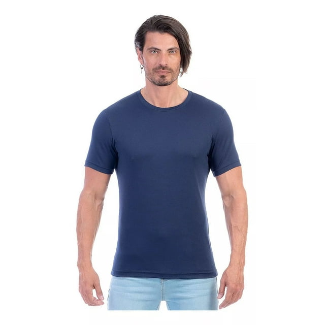 Playera Manga Corta Hombre Lisa, C/redondo Slim Fit - Basic