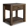 thumbnail image 4 of Grain Wood Furniture Montauk End Table, Solid Wood with a Rustic Walnut Finish, 4 of 8
