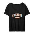 thumbnail image 1 of Camiseta De Mujer Moda Suelta Ropa De Calle Con Ajuste Camisetas Femeninas Ropa Negro XXL, 1 of 8