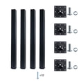 thumbnail image 5 of QLLY Patas de metal ajustables para muebles de 24 pulgadas, patas cuadradas para muebles de mesa de oficina, juego de 4 (negro), 5 of 5
