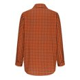 thumbnail image 5 of Womens Plaid Shacket Jacket Soft Button Down Shirt Roll Up Long Sleeve Shirt Blouses Preppy Clothes for Teen Girls, 5 of 6