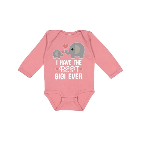 Inktastic Best Gigi Grandma Ever Grandchild Boys or Girls Long Sleeve Baby Bodysuit