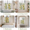 thumbnail image 6 of Yellow Lemon Tier Curtains, Spring Botanical Leaves Fruit Farmhouse Light Filtering Kitchen Curtains, 2Pcs Rod Pocket Half Window Treatments Panels for Sink Cafe Cabinet Basement 27.5x45 Inches, 6 of 9
