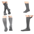 thumbnail image 2 of MANARC Men Women Cotton Crew Socks Soft Comfortable Durable Breathable Reinforced Double Layer Cushioned 3 Pack Dark Grey., 2 of 5