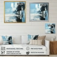 thumbnail image 4 of Designart "Aqua And Snow Minimalist Dock View I" Coastal Floater Framed Wall Decor, 4 of 5