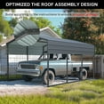 thumbnail image 5 of Ubesgoo 120.08 x 177.56 x 99.61 inches Black Carport, 5 of 9