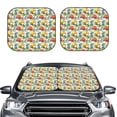 thumbnail image 2 of Disketp Retro Bike Pattern 2 Piece Windshield Sunshades,Folding Windshield Sun Shade for Car SUV Trucks Sedan,Blocks UV Rays Sun Visor Protector-Large, 2 of 6