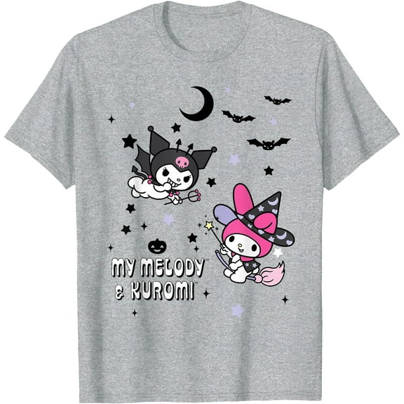 My Melody and Kuromi Halloween DTG Print Unisex T-Shirt