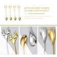 thumbnail image 3 of Miangastore 4Set Gold Plated Tea Spoons 304 Stainless Steel Serving Food Friends Gift Giving, 3 of 9