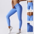 thumbnail image 3 of Mallas Push Up de cintura en V para mujer, pantalones de Yoga, sensación desnuda, entrenamiento, 3 of 5